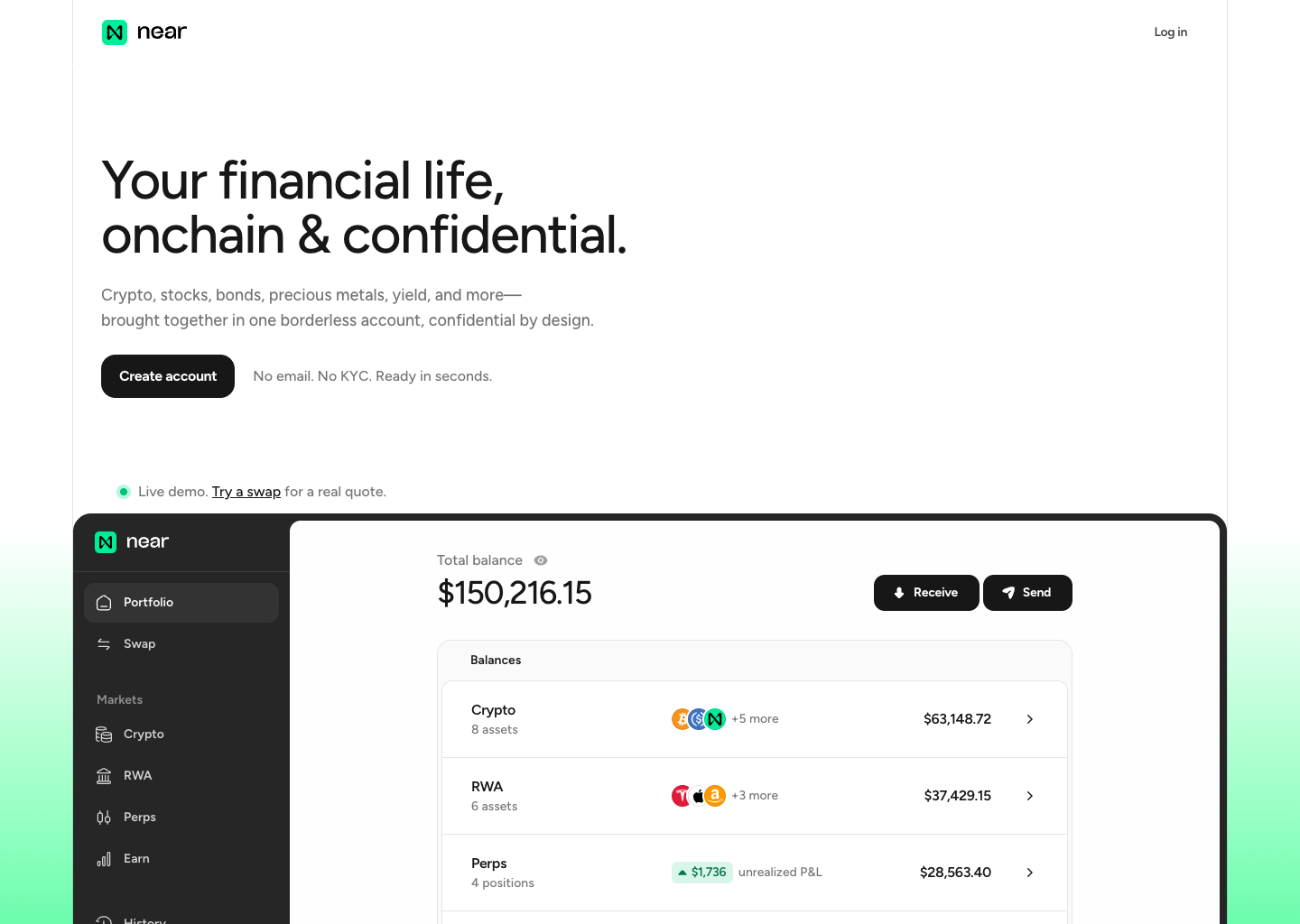 Your Multichain DeFi Hub — website design on Landdding