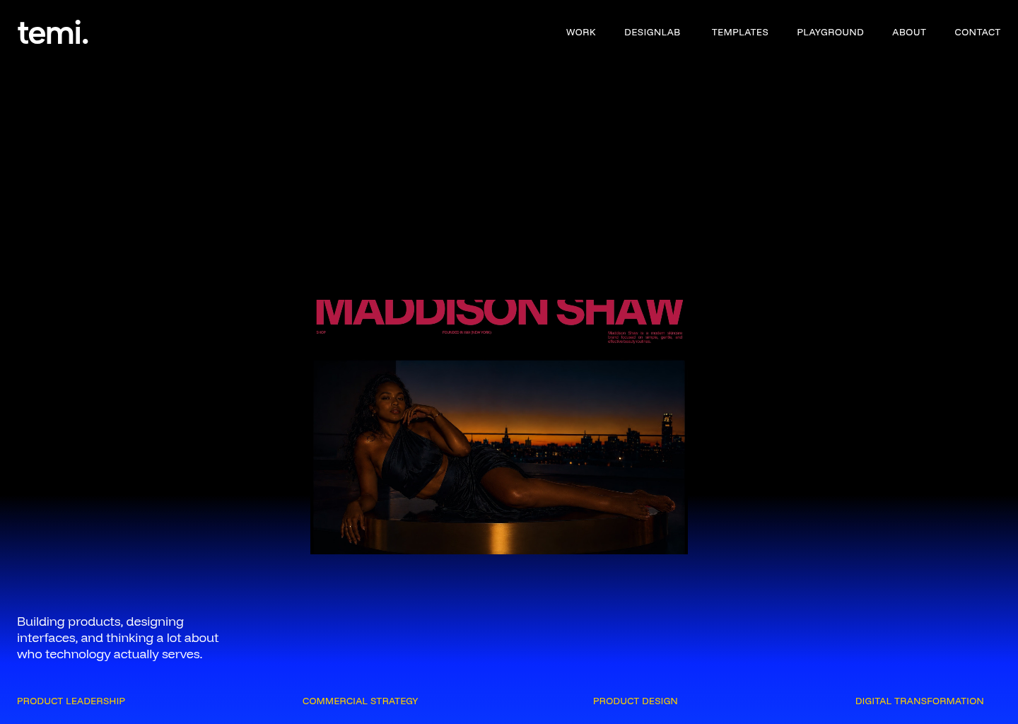 Temitope Niyi - Product, Design & Digital Transformation Leader — website design on Landdding