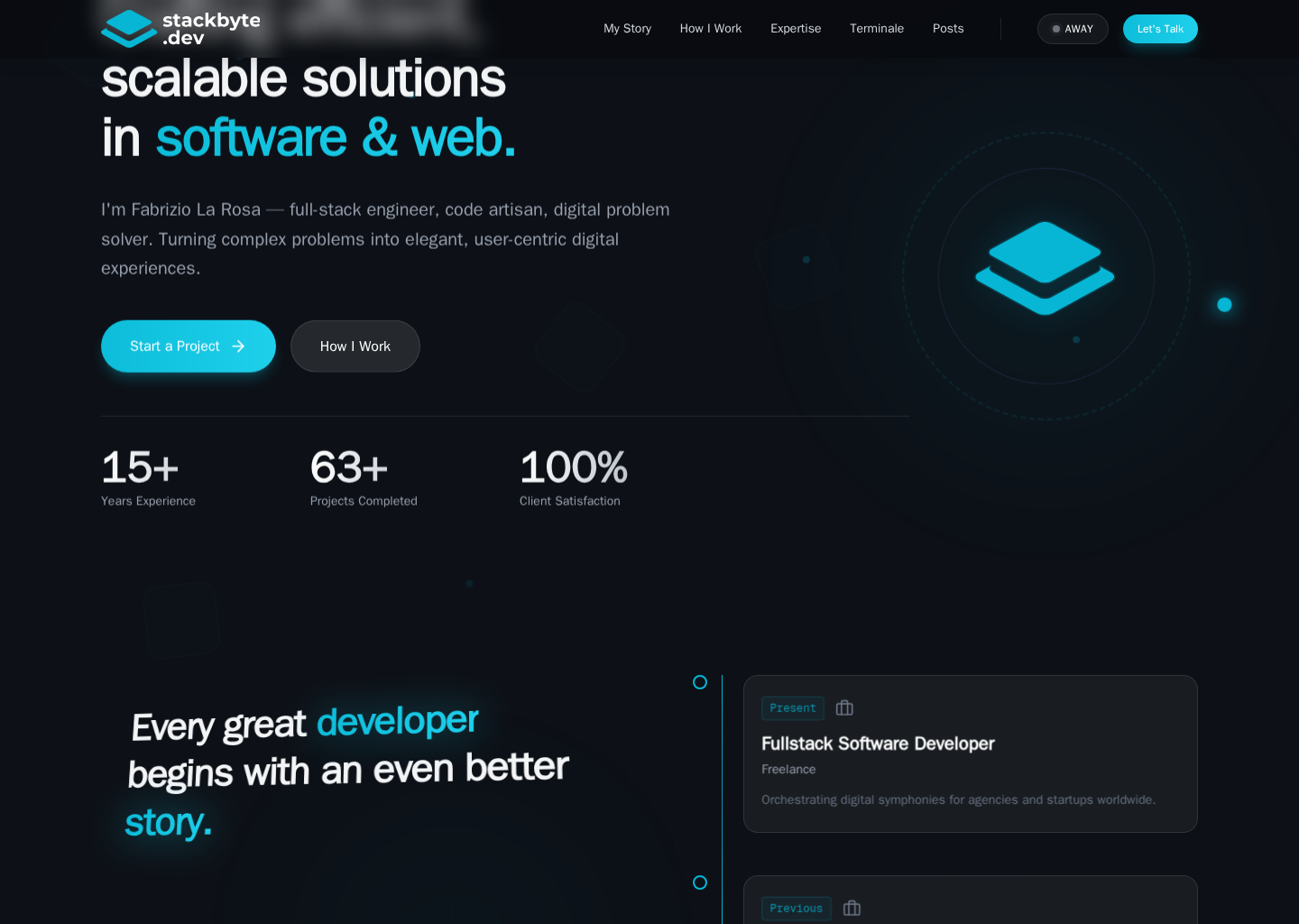 Stackbyte — website design on Landdding