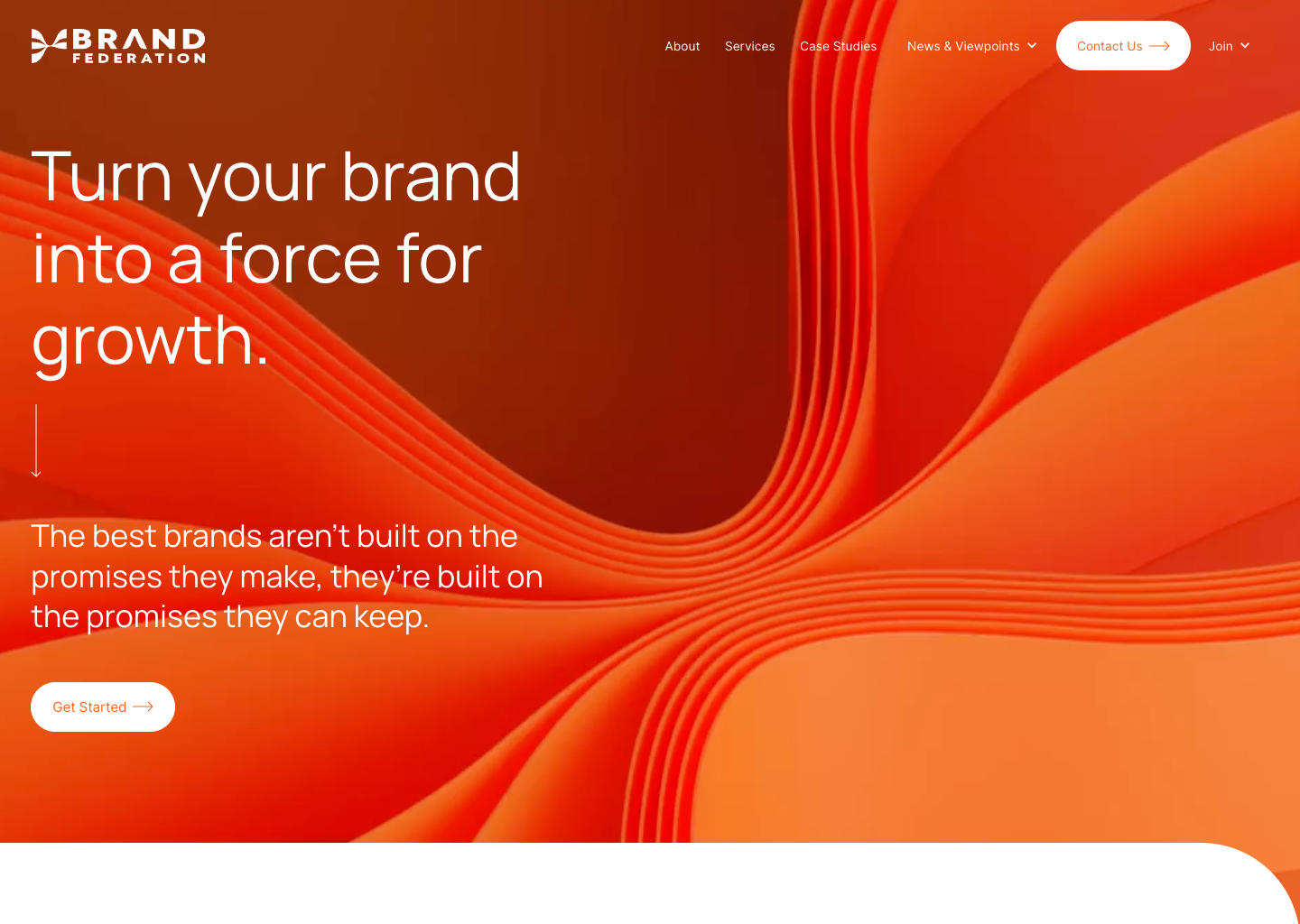Brand Federation: Strategic Consultancy for Brands — website design on Landdding