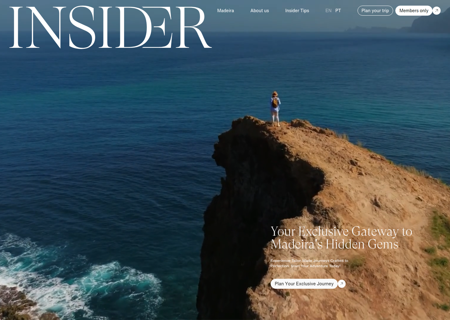 Exclusive Tailor-Made Luxury Travel Experiences in Madeira | Insider — website design on Landdding
