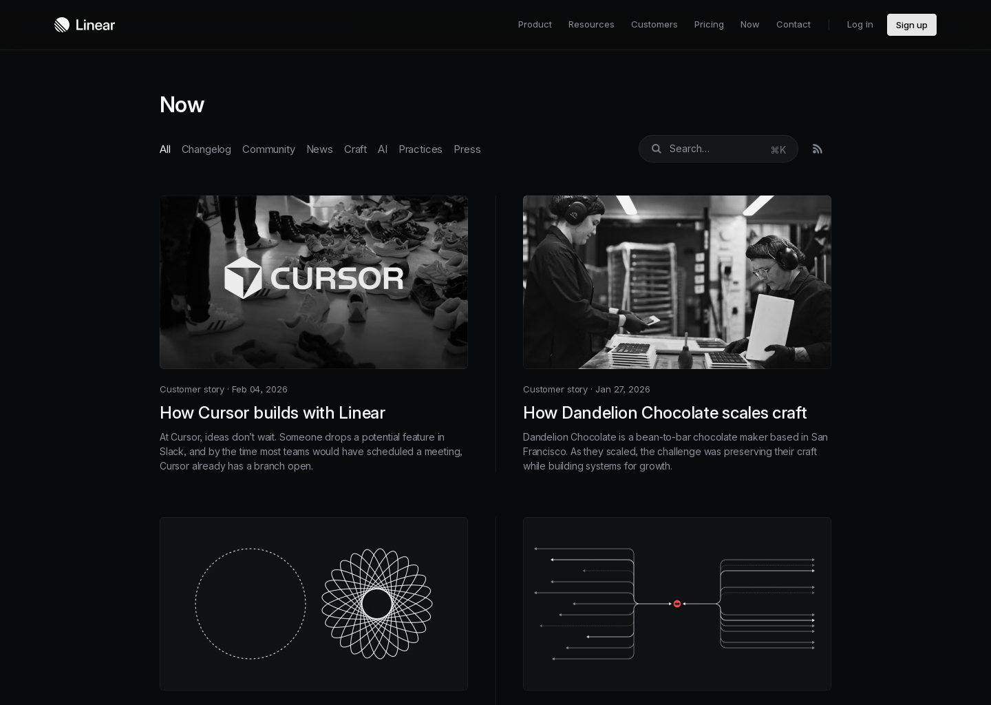 Now – Updates from the Linear team