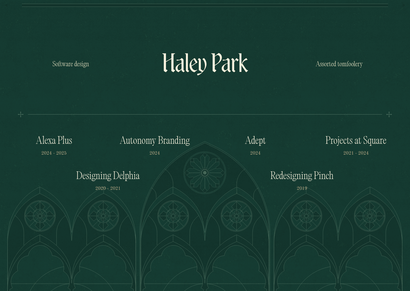 Haley Park — website design on Landdding