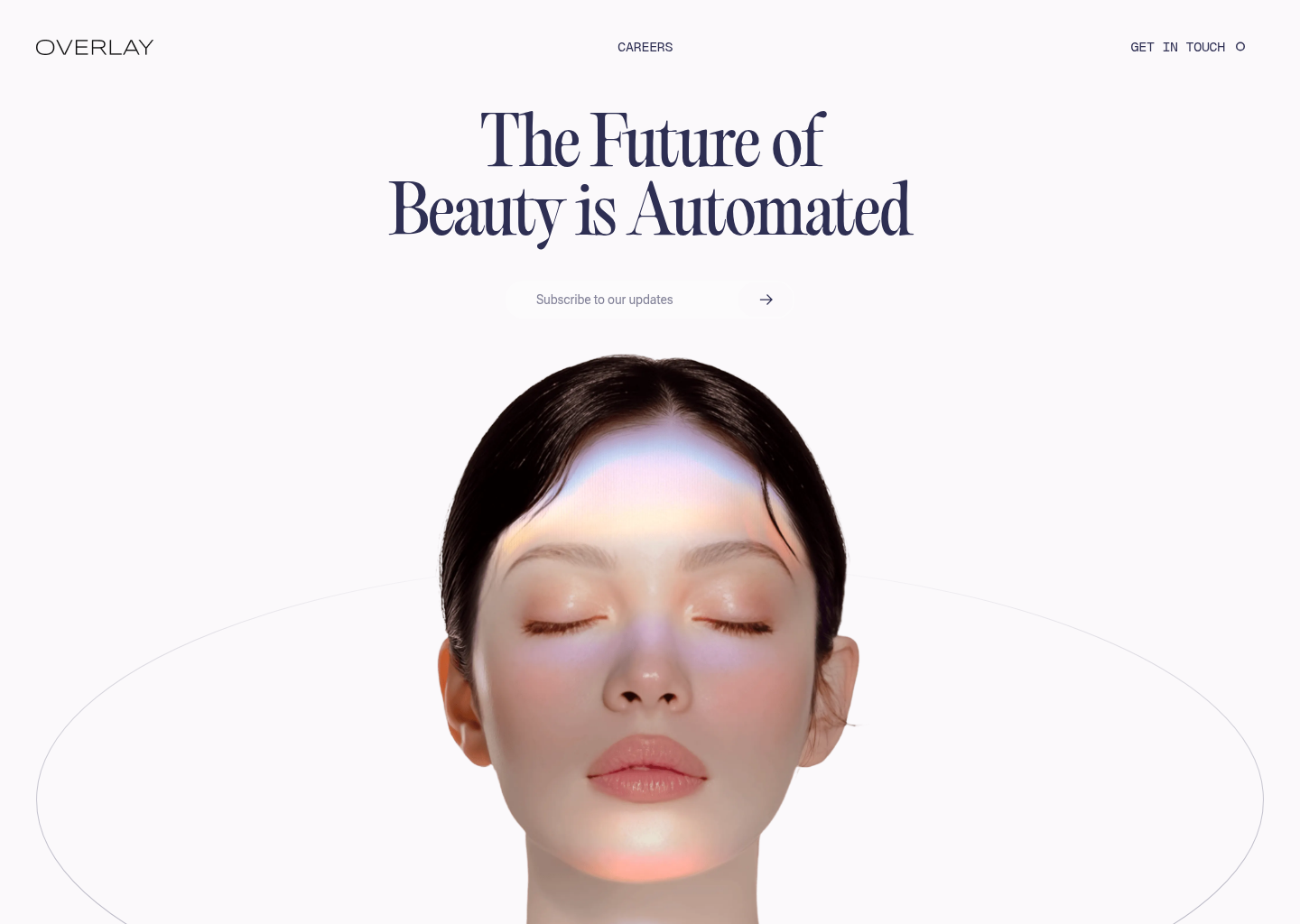 Overlay | The Future of Beauty is Automated — website design on Landdding