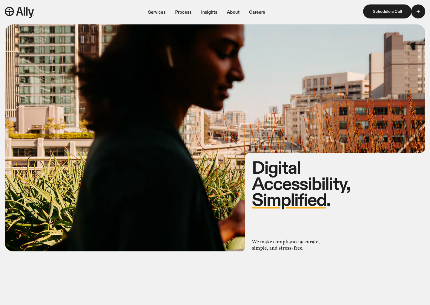Ally | WCAG Accessibility & ADA Compliance Services — website design on Landdding
