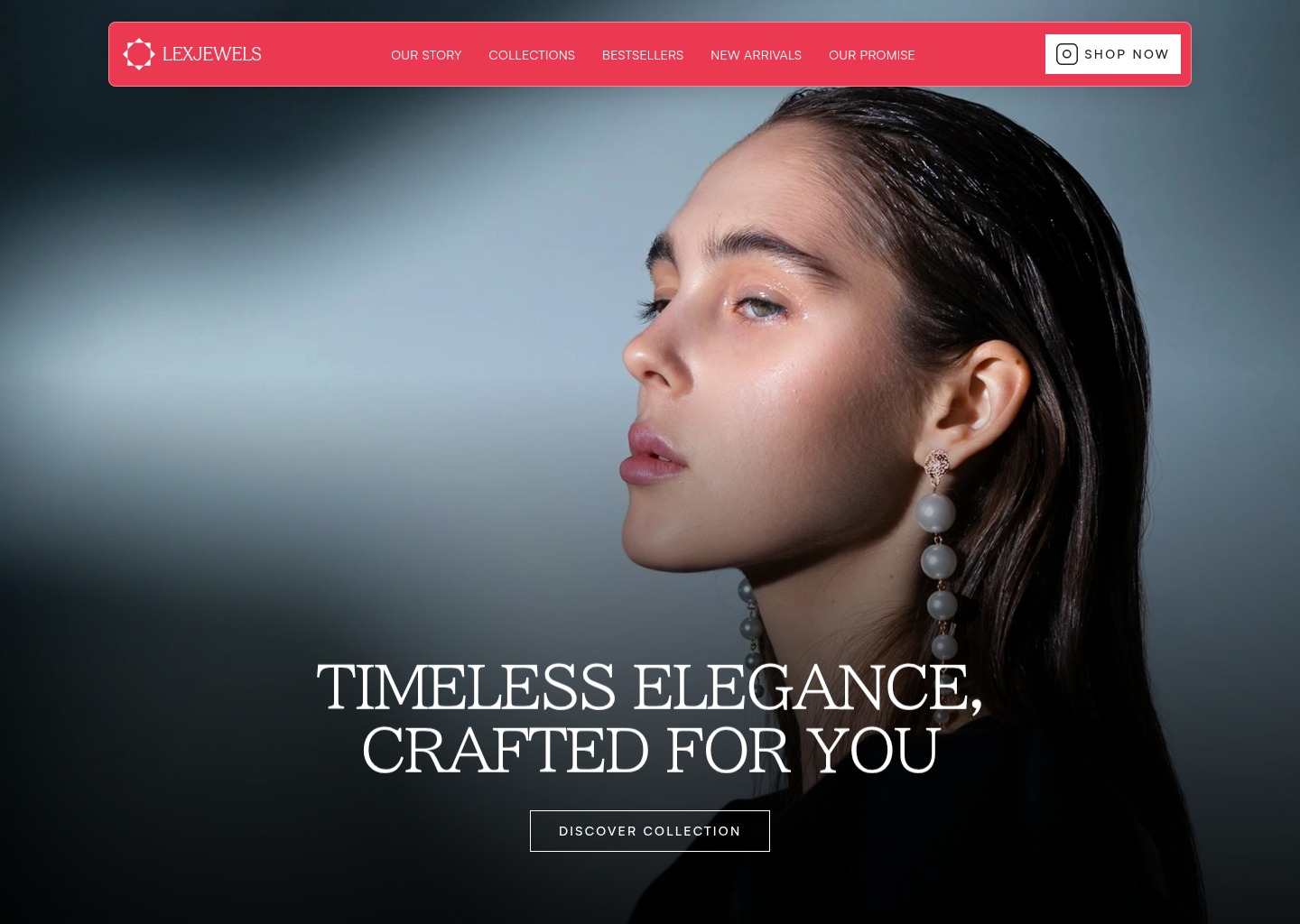 Lexjewels — website design on Landdding