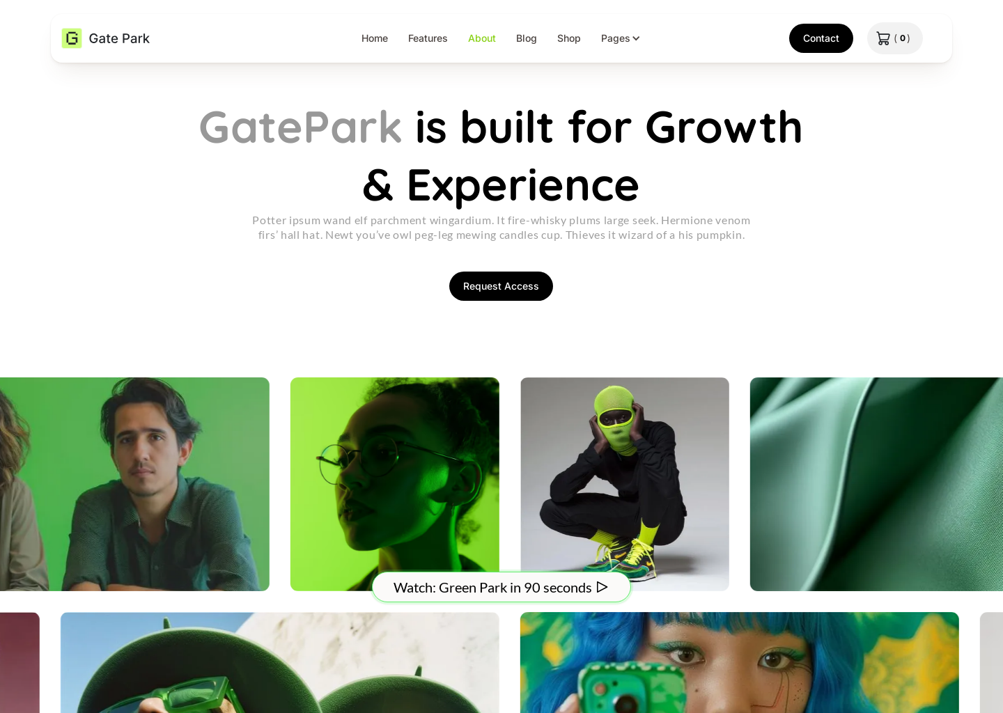 Gate-Park - Webflow Ecommerce website template
