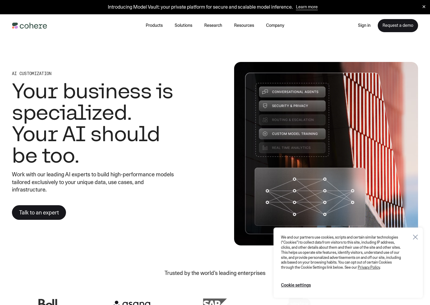 Customized AI Solutions | Secure and Scalable | Cohere