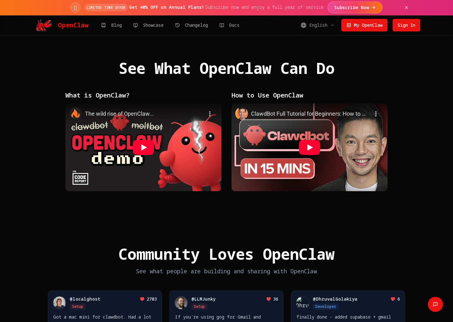 Showcase | See What OpenClaw Can Do