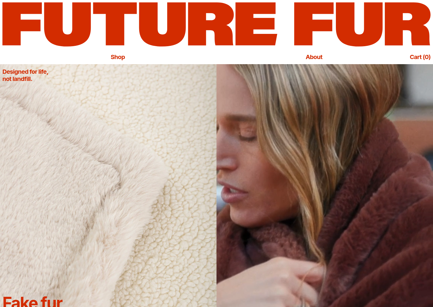 Future Fur | Ultra-Soft Blankets & Throws - 100% Recycled Plastic — website design on Landdding